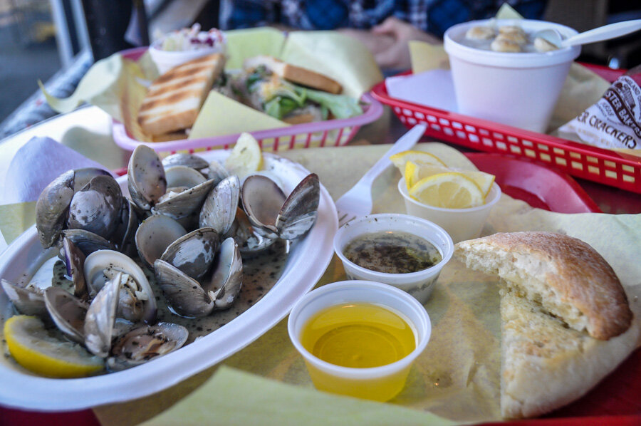 When you’re in a location known for a specific food (like clams on the Oregon Coast!), make sure you try it! But balance out your budget by eating simply for other meals.