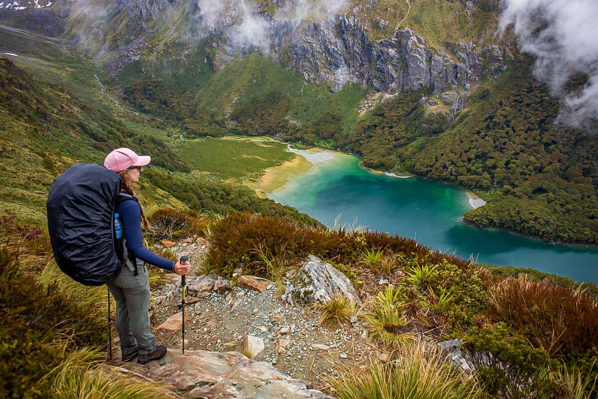 View of Lake Mackenzie on the Routeburn Track in New Zealand