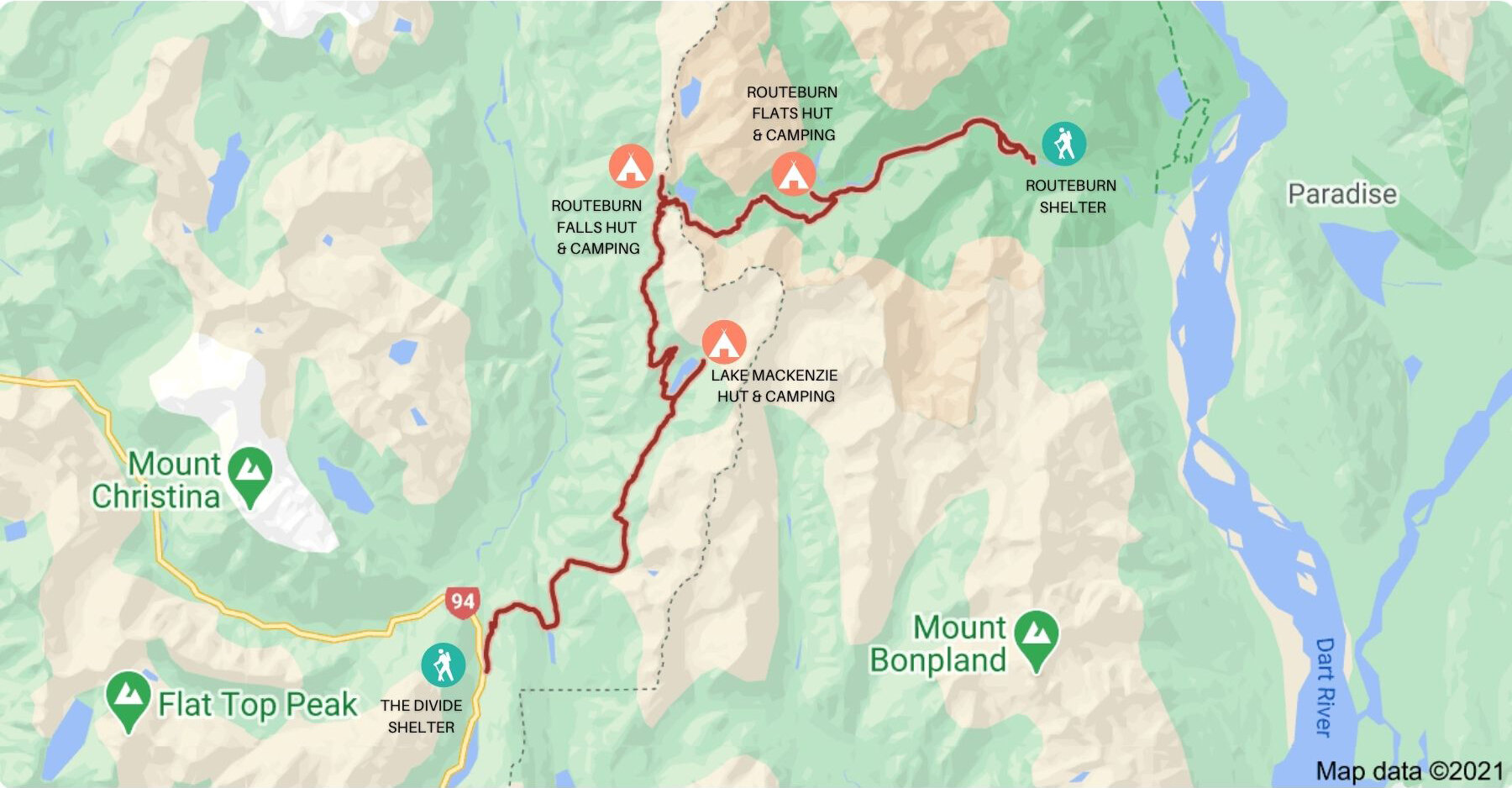 Routeburn Track Map | Two Wandering Soles
