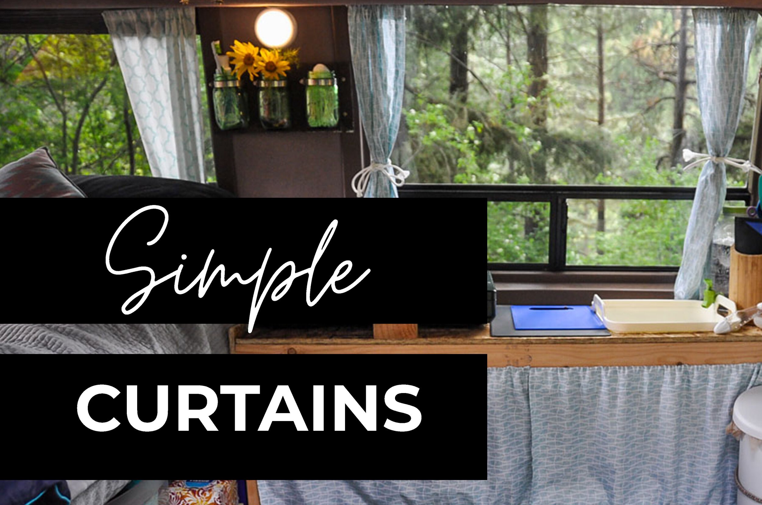 Using Blankets for RV Curtains