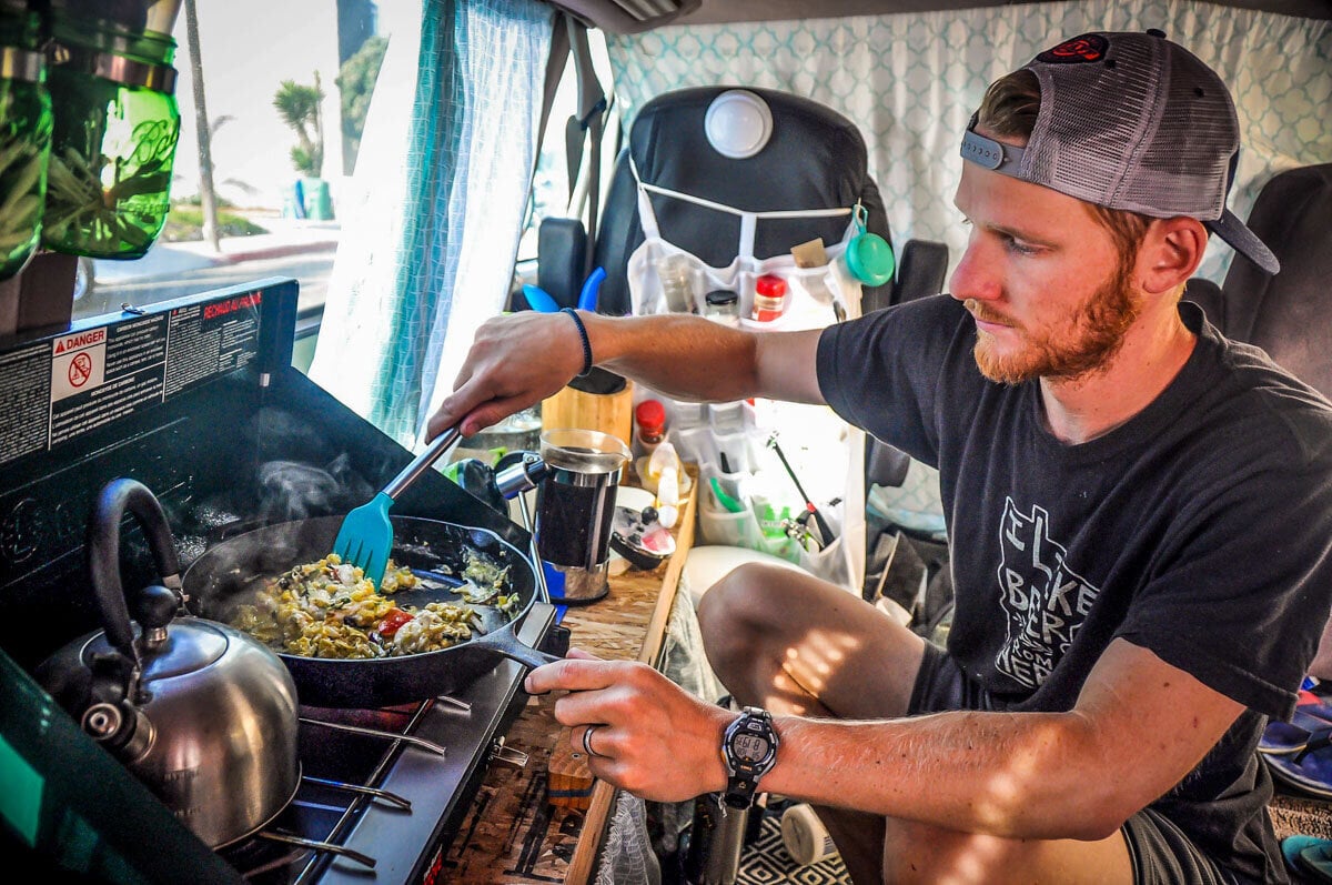 Budget Campervan Kitchen