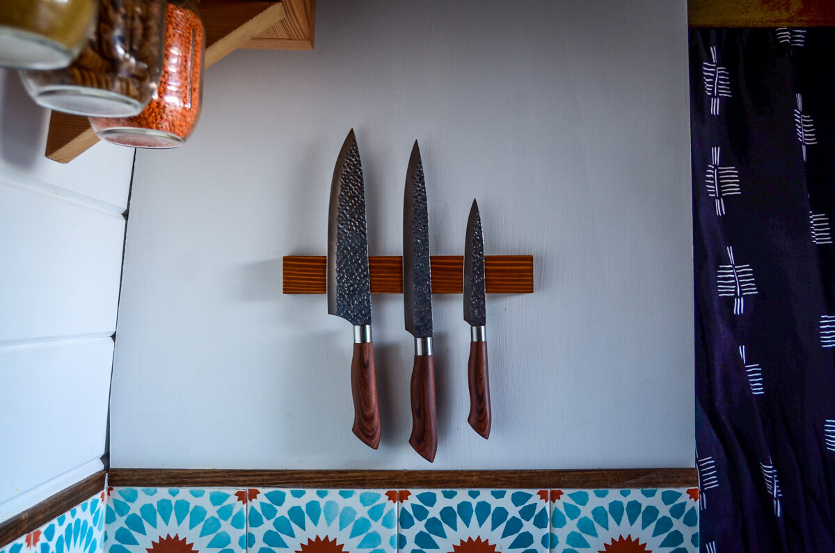 Campervan Kitchen Essentials | Magnetic Knife Rack