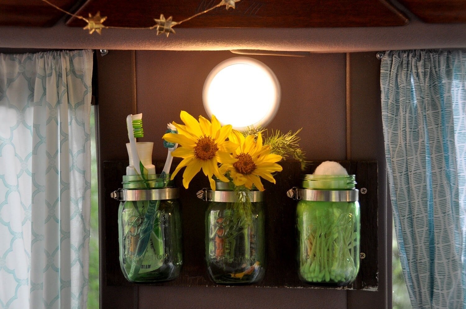 Campervan Storage Ideas | DIY Mason Jar Storage