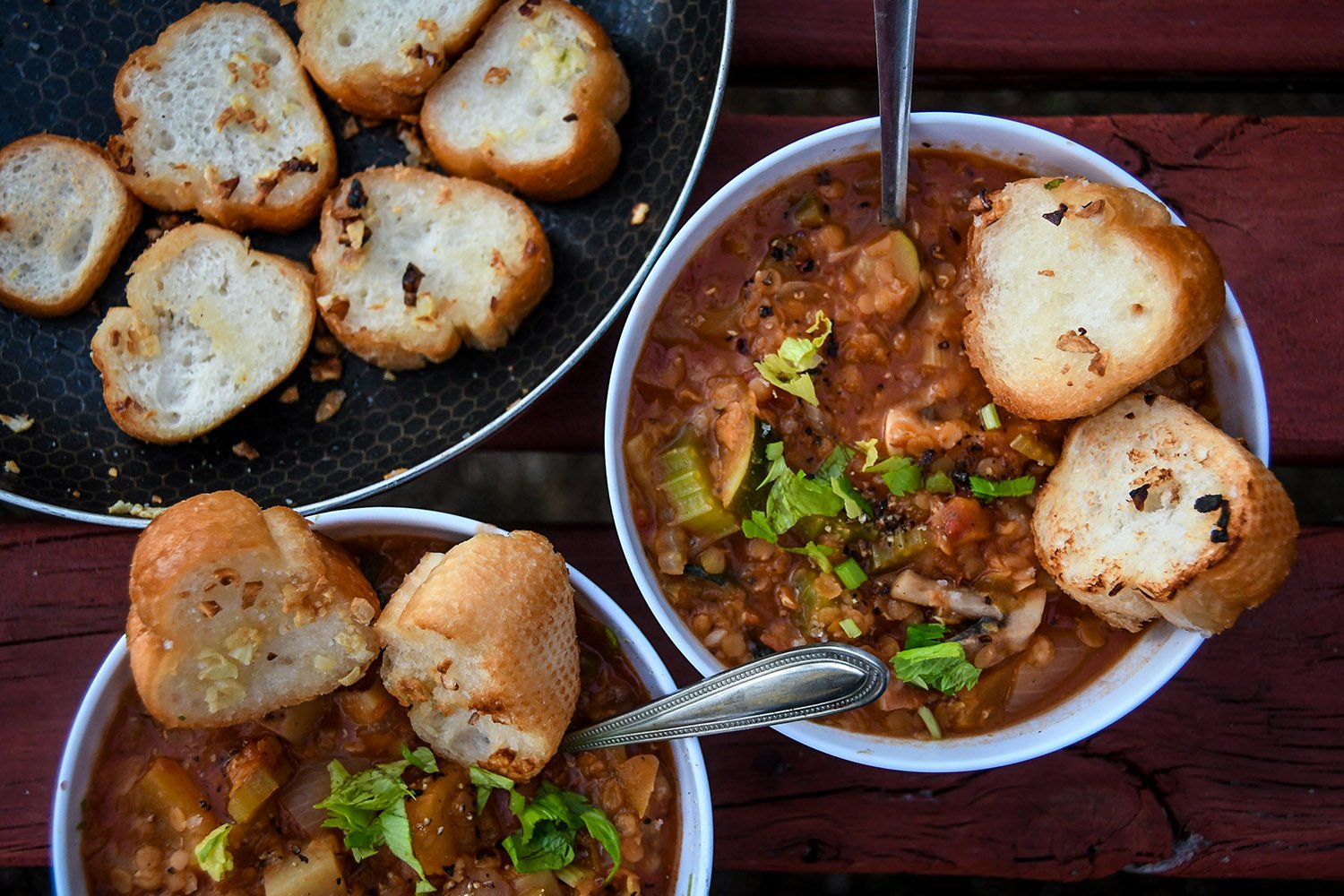 Healthy Camping Food: Vegetable Lentil Soup