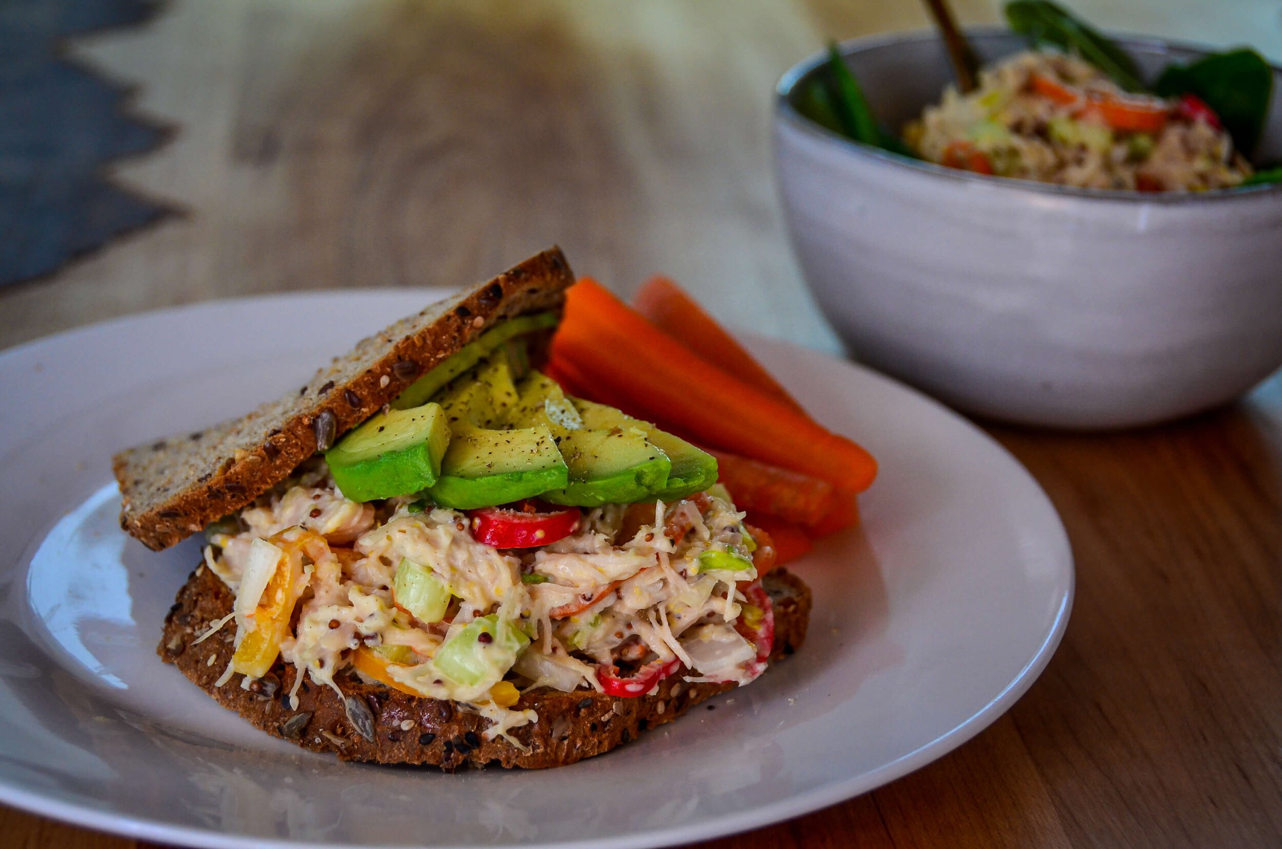 Healthy Camping Food: Honey Mustard Chicken Salad