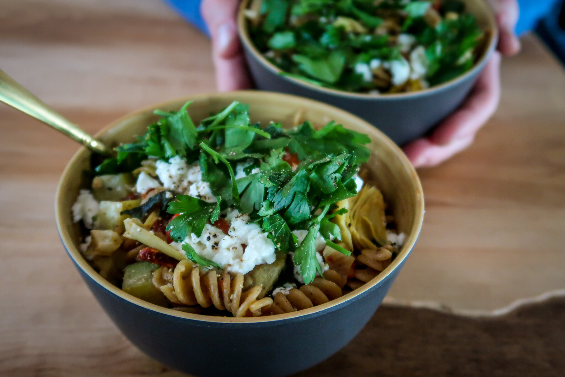 Healthy Camping Food: One-Pot Pesto Pasta