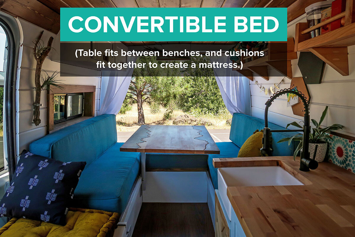 Campervan bed sales cushions