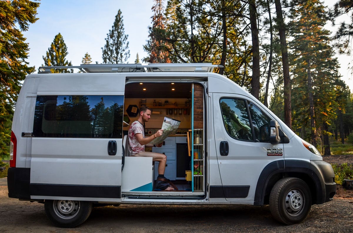 What facilities can be found inside a campervan