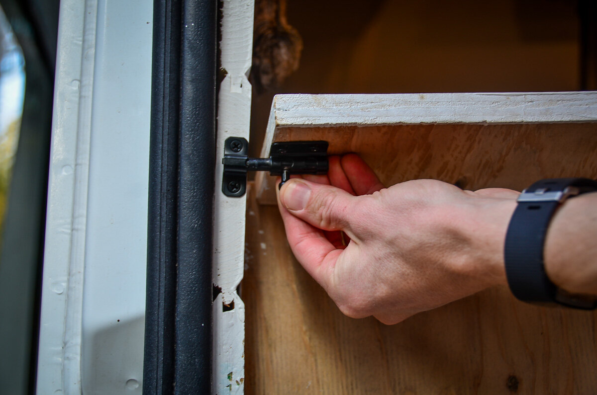 Pro Tip: Install a latch to keep the box lid in place in case you’re parked on a slant. Trust us.
