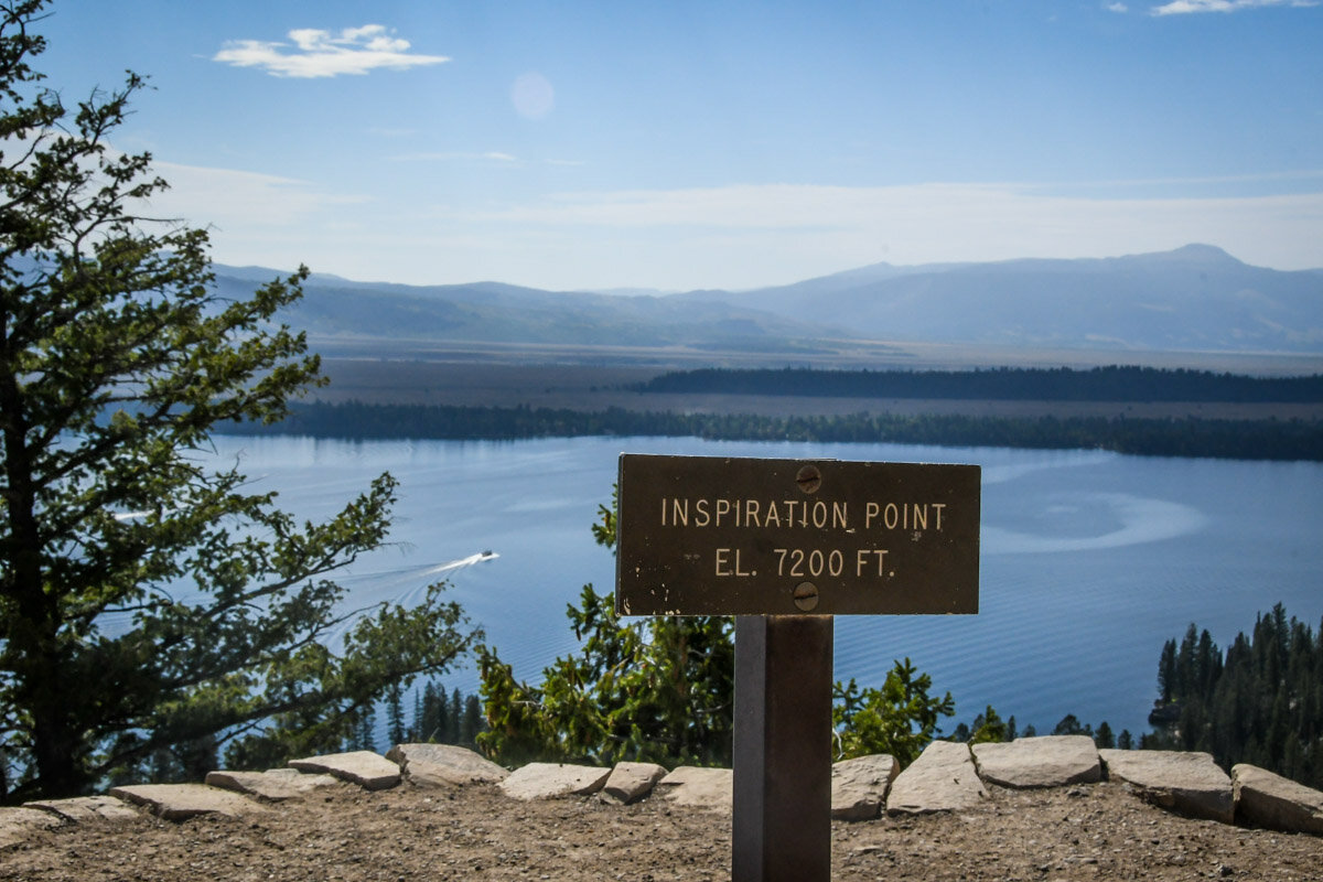 Inspiration Point overlooking Jenny Lake in Grand Teton National Park