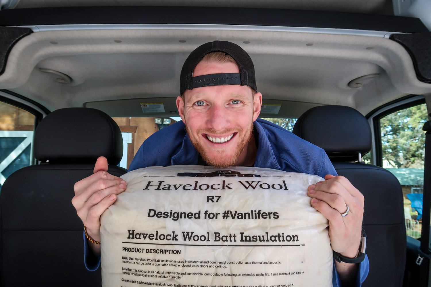 Bag of Havelock Wool Insulation Designed for #Vanlifers