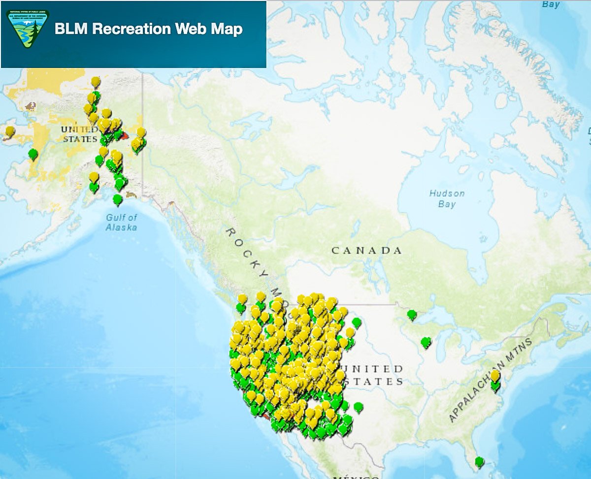 This map denotes BLM land across the US. As you can see, the vast majority is in the western half of the country.