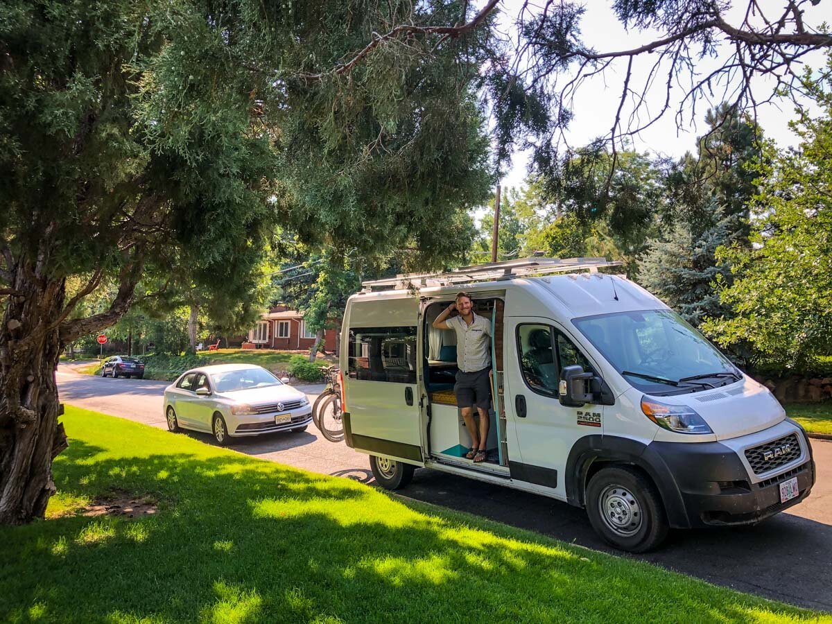 While this isn’t a terrible place to park for the night, “urban camping” doesn’t come with those amazing views #vanlife is known for. And keep in mind that this is actually a pretty great spot when it comes to city parking.