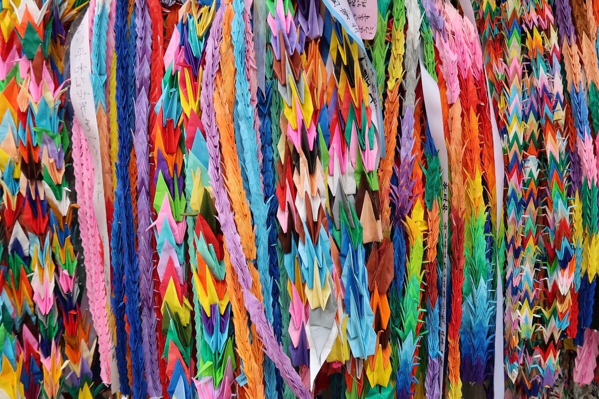 Paper cranes at the Children's Memorial in Hiroshima