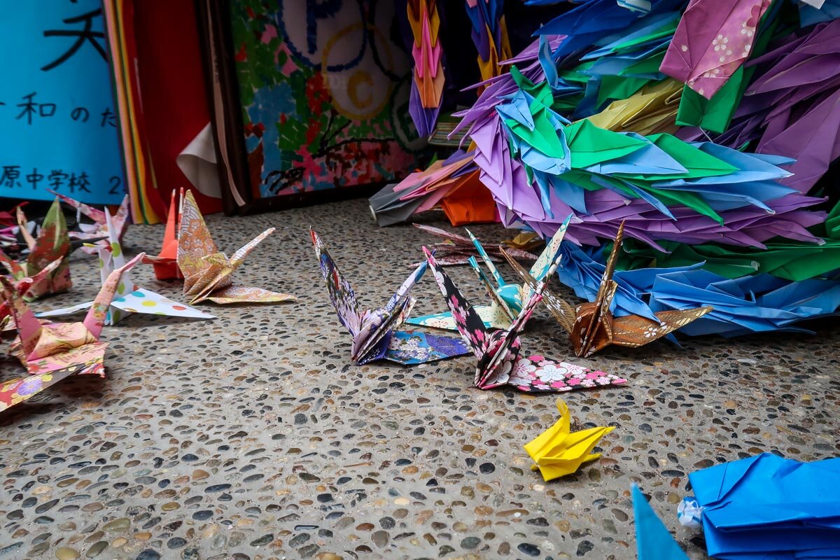 Paper cranes at the Children's Memorial in Hiroshima
