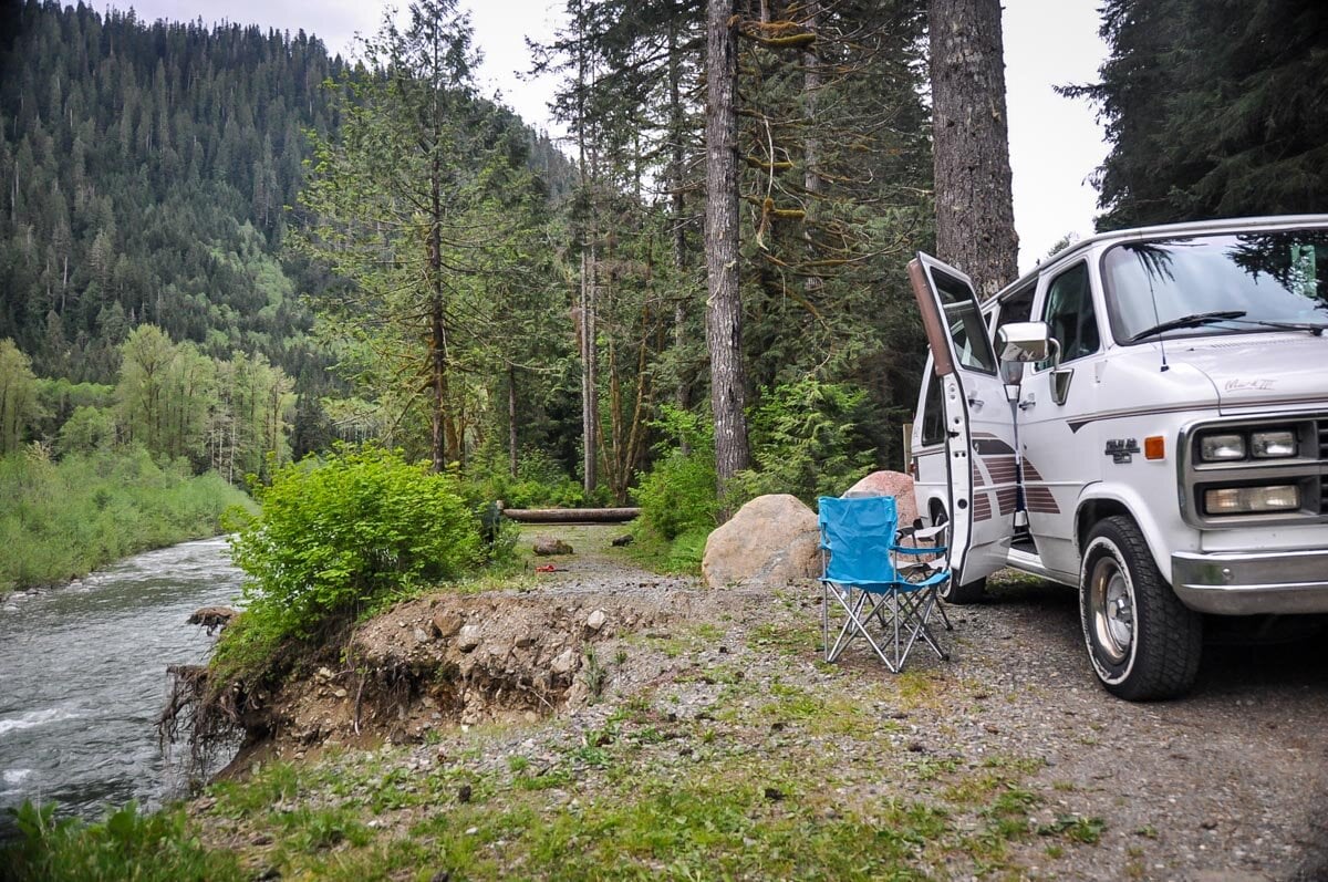 Depending on where you’re traveling, you can find some amazing FREE campsites (like this one!). Plus, when you’re able to cook your own meals on the road, it all adds up!