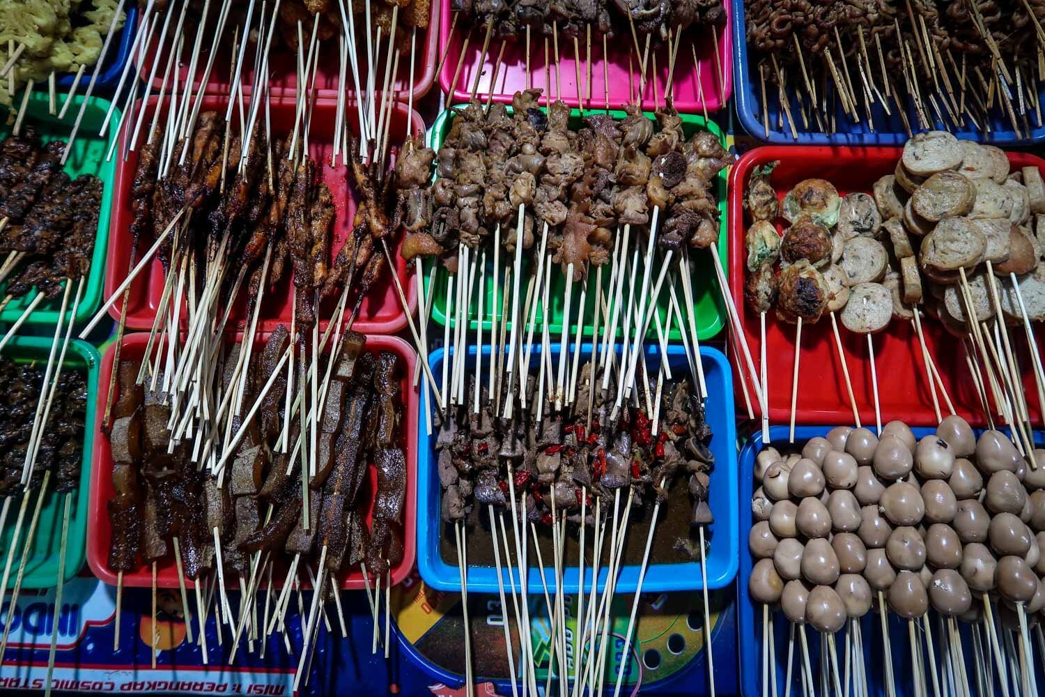 Late Night Skewers of Meat on Malioboro Street