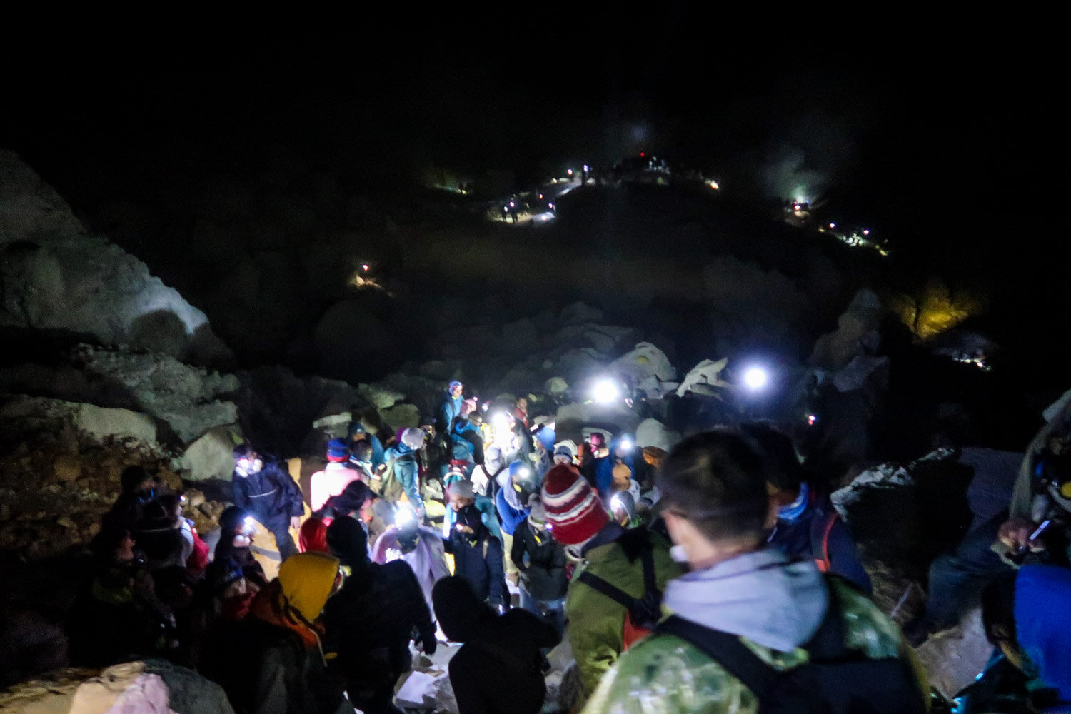 Kawah Ijen Crater Sunrise Hike into the Crater