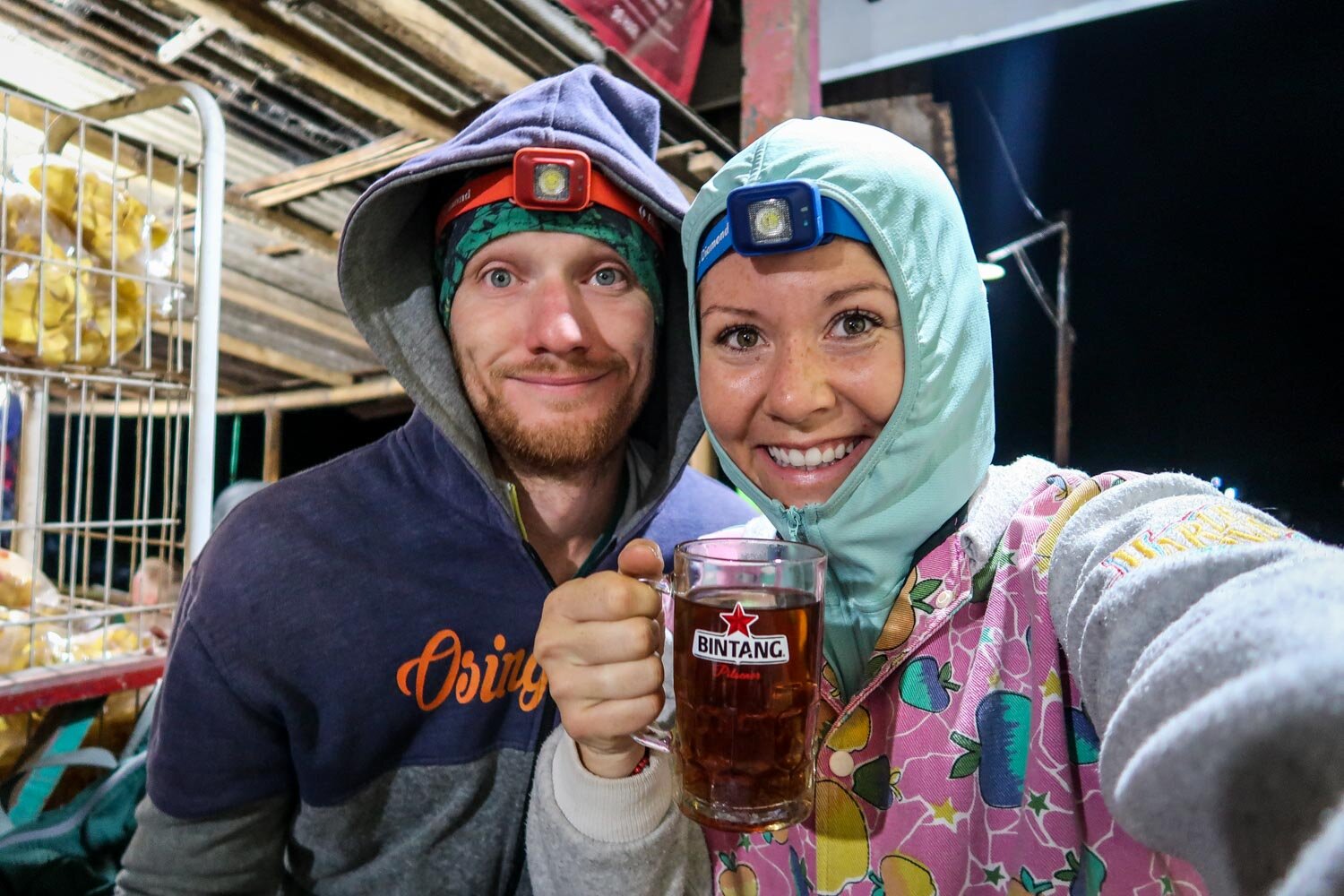 Hot Tea before the hike Kawah Ijen Crater Sunrise Hike