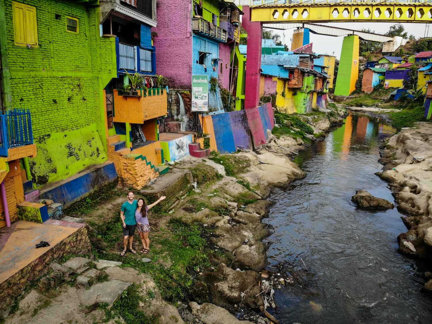 Bantas River Jodipan Kampung Warna Warni Malang Rainbow Village