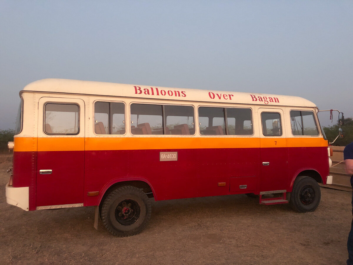 Hot Air Ballooning in Bagan | Balloons Over Bagan shuttle bus