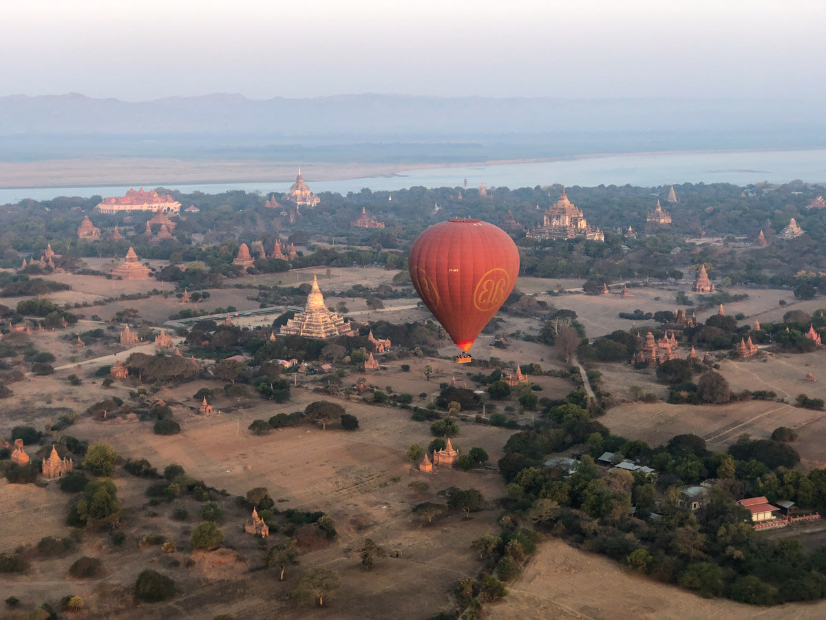 Hot Air Ballooning in Bagan | Bagan temples from above