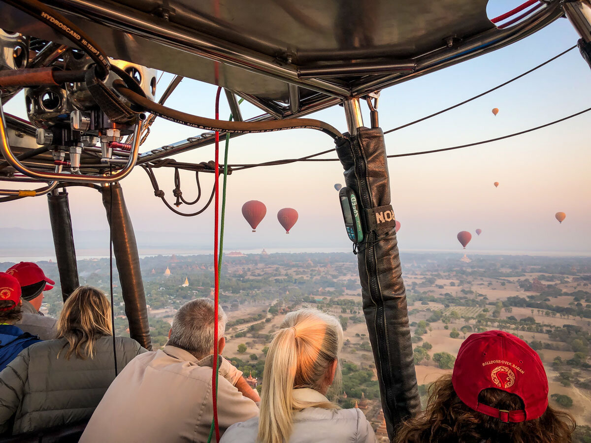Hot Air Ballooning in Bagan | Gazing out at the landscape from above