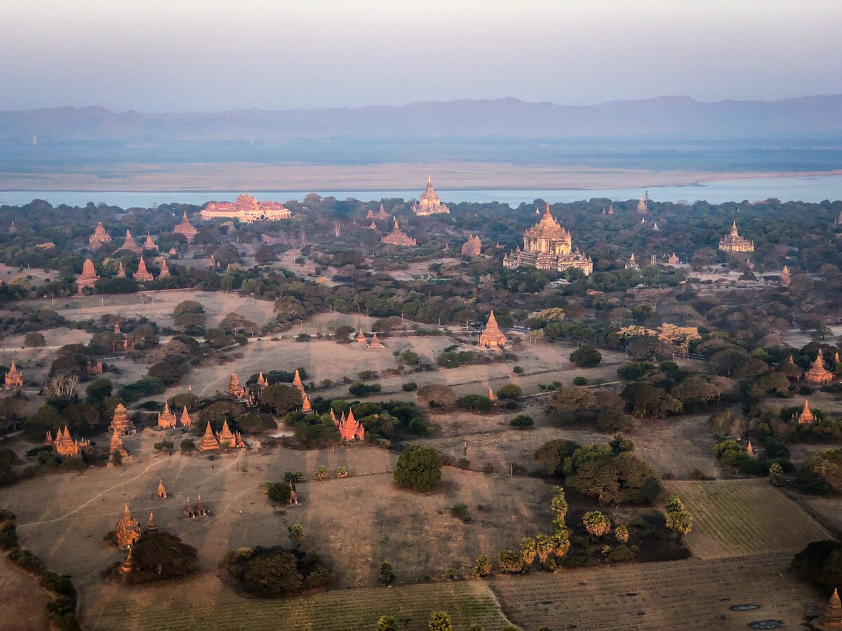 Hot Air Ballooning in Bagan | Bagan temples from above