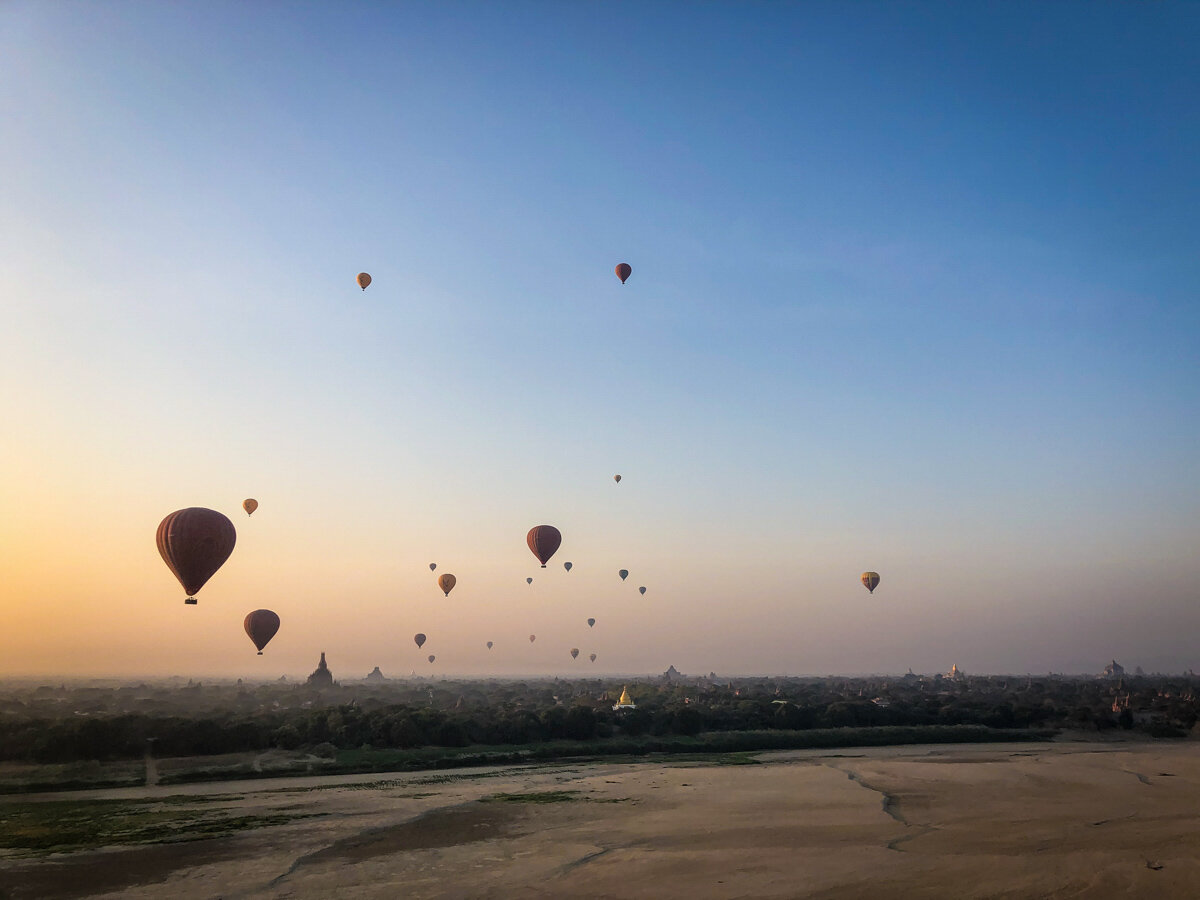 Hot air ballooning in Bagan with Balloons Over Bagan