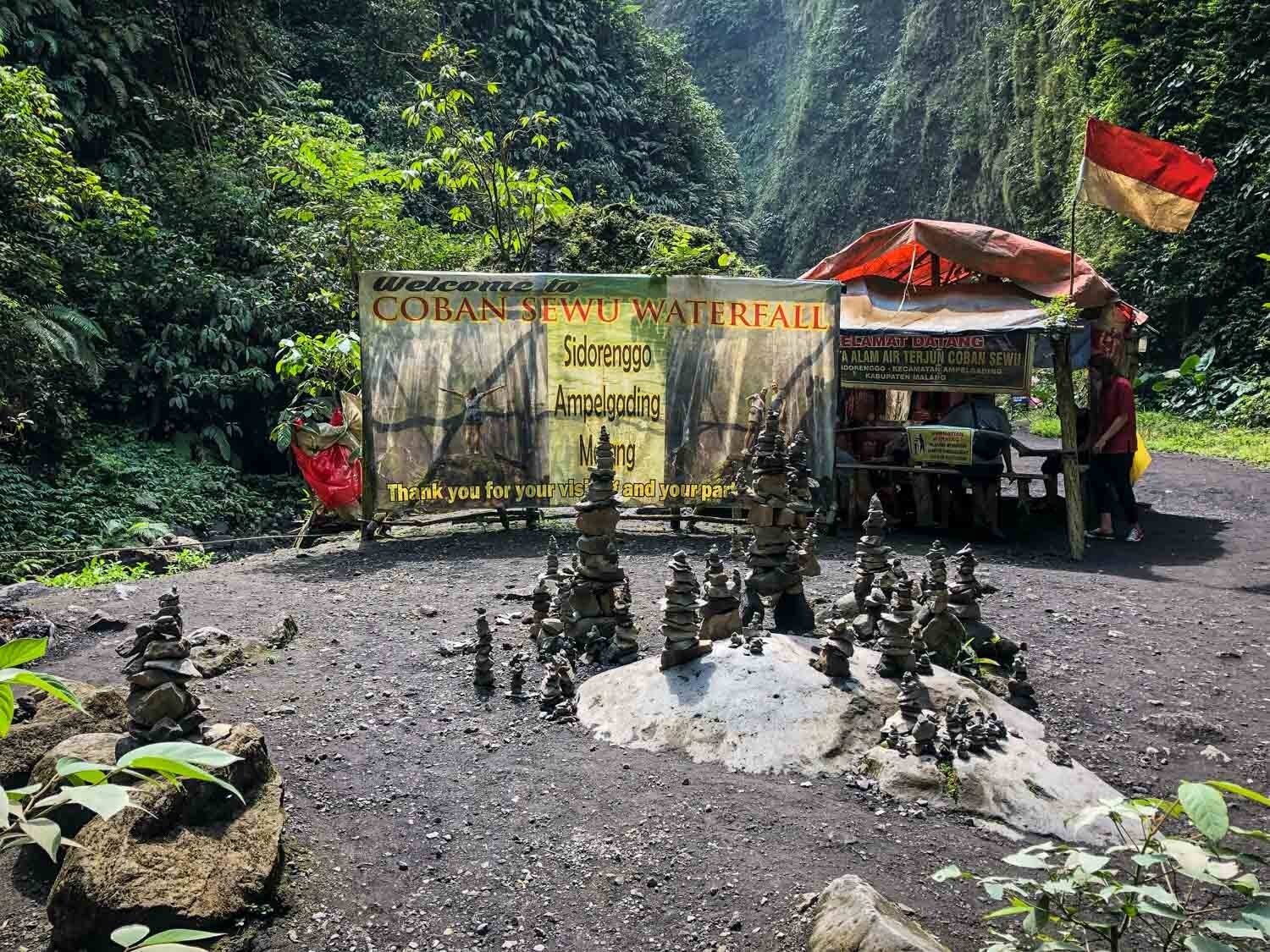 Entrance of Tumpak Sewu Waterfall