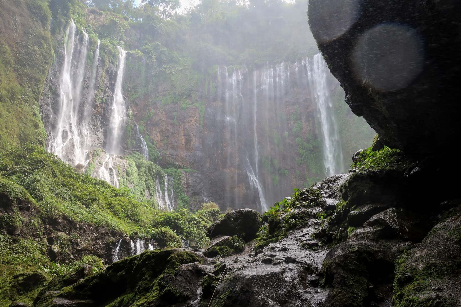 Tumpak Sewu Waterfall from below