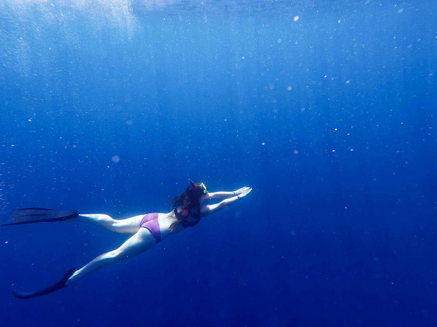 Amed Bali Free Diving in the ocean