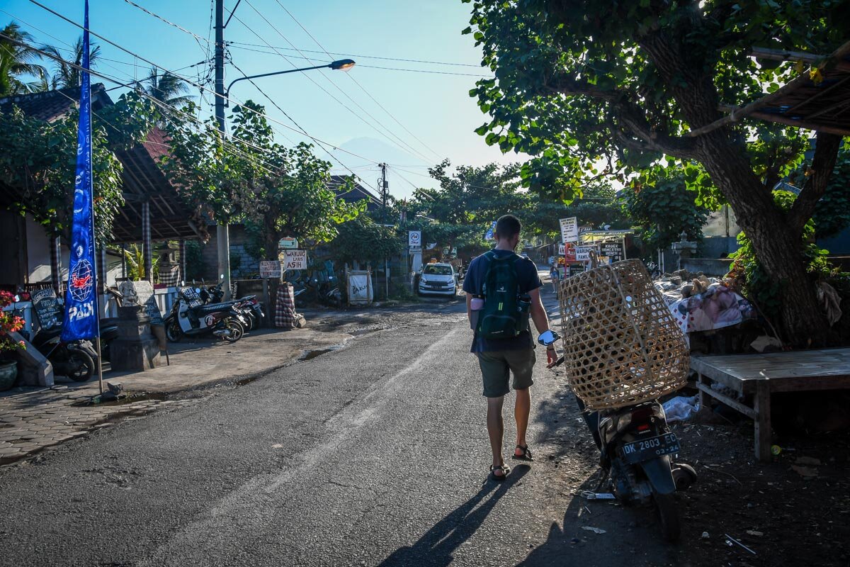 Amed Bali Walking on the Street