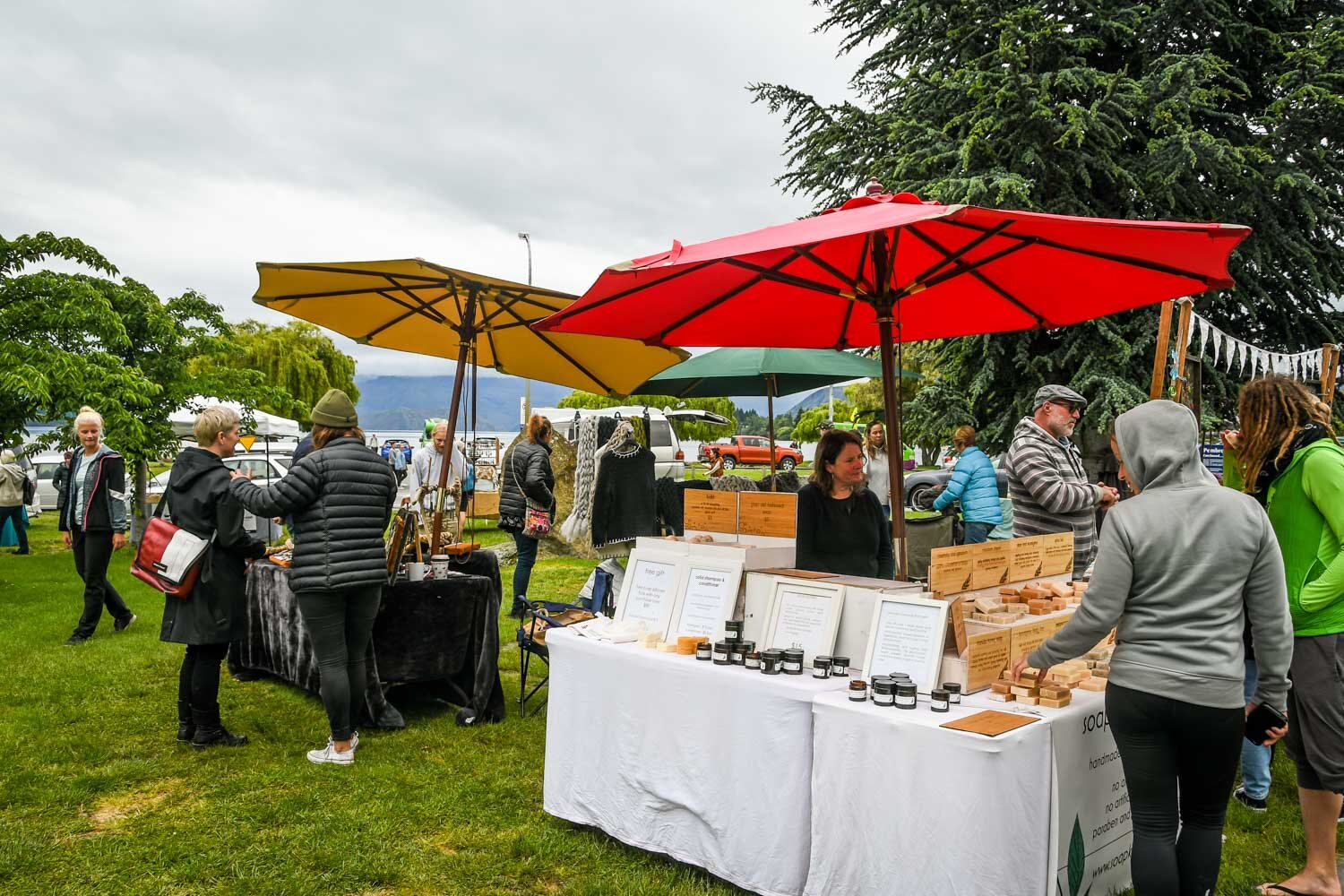 This shot is from a farmers market in Wanaka (I bought some handmade manuka honey body butter from this stand!).