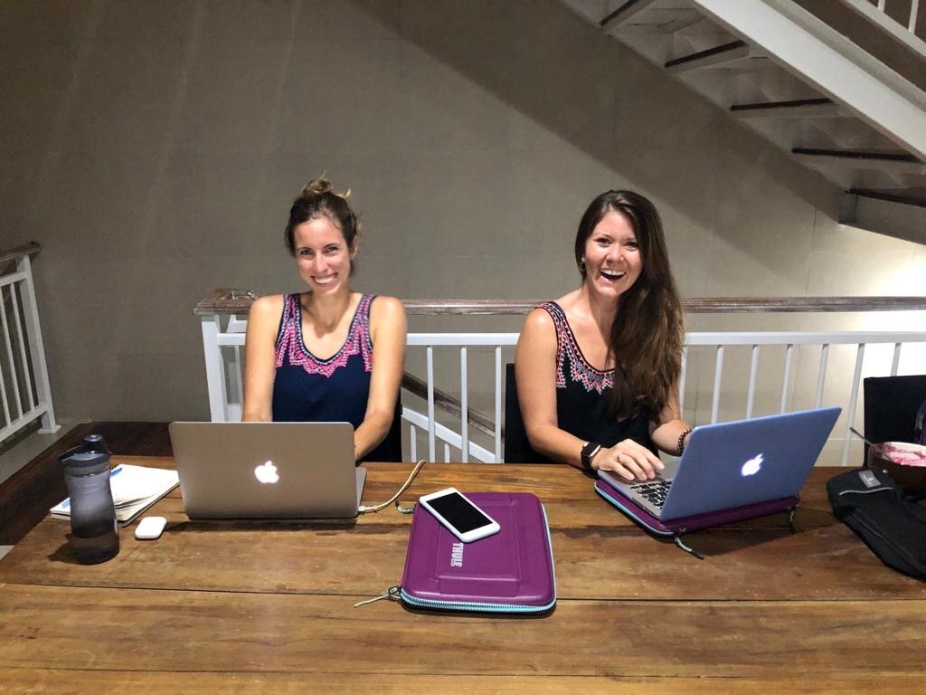 Best Cities for Digital Nomads | Two Wandering Soles editor Amanda, and Katie coworking in Bali