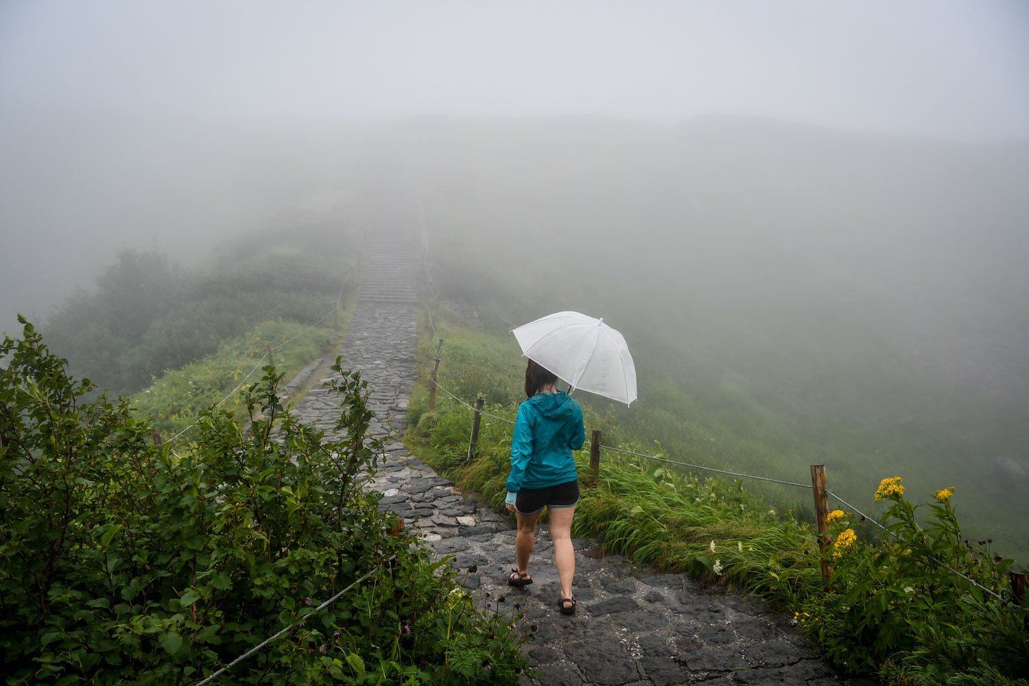 Tateyama Kurobe Alpine Route Japan Murodo Rainy