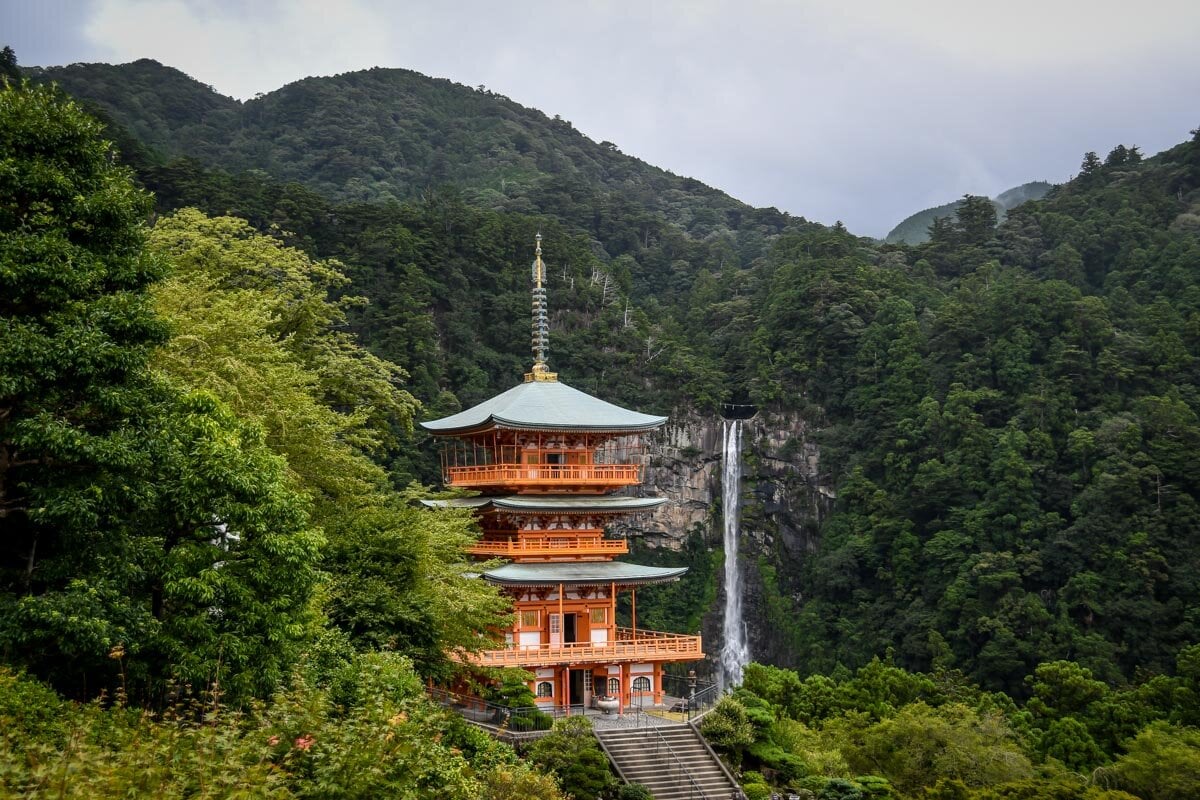 Kumano Kodo Trail Nachi Falls Three-tiered Pagoda