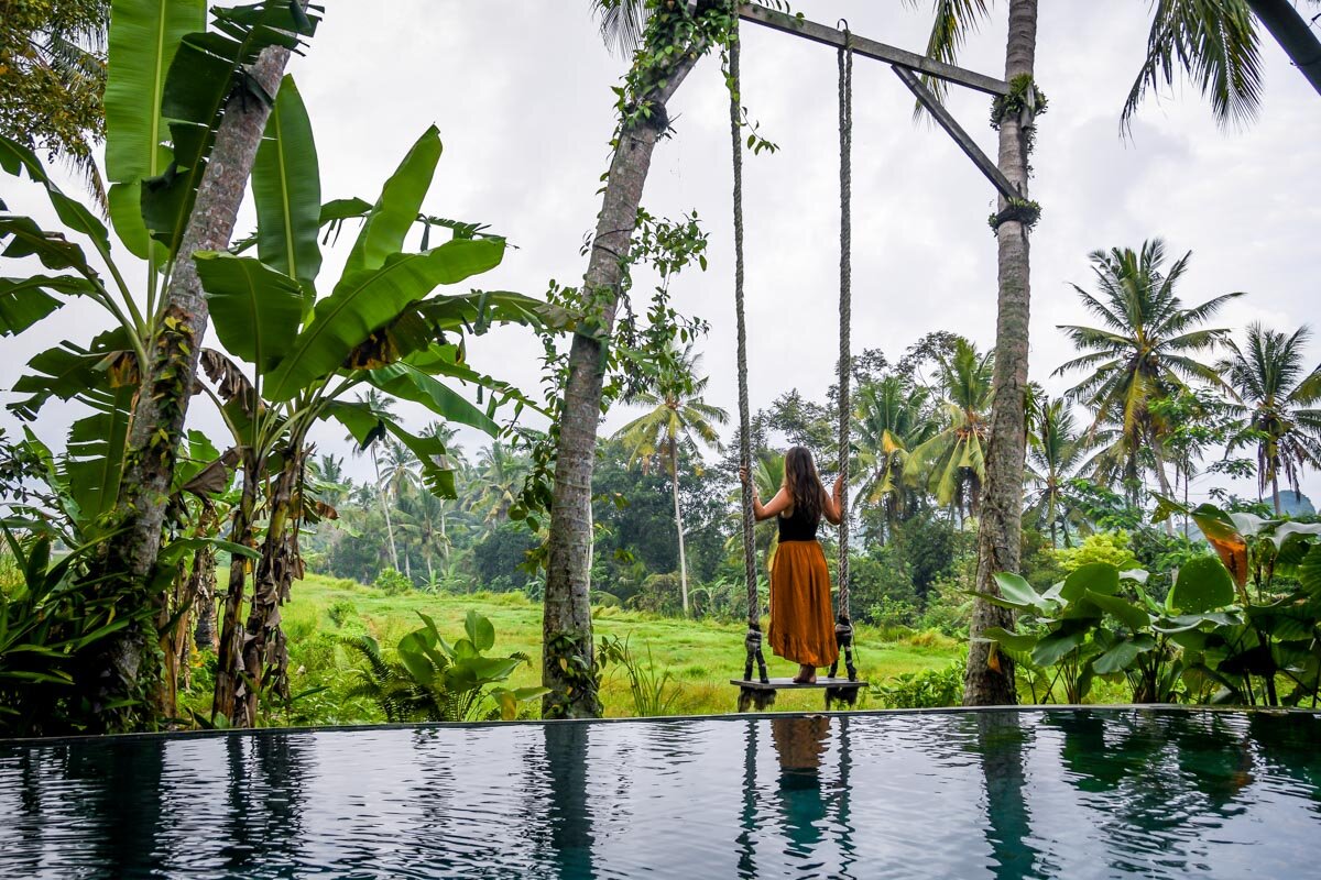 Our Airbnb in Ubud, Bali even came with a swing and pool!