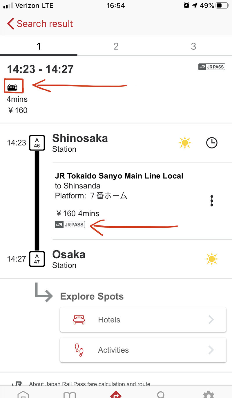 Japan Rail Pass Local Train Symbol