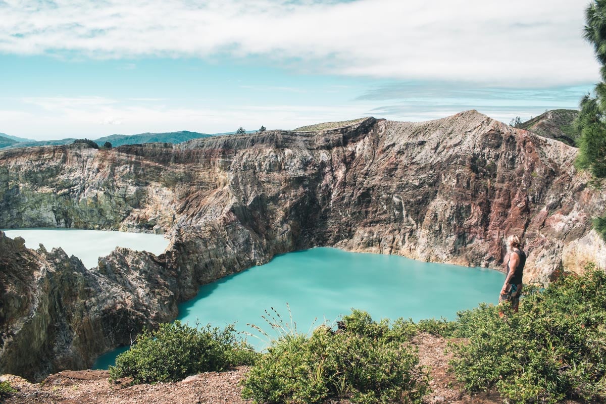 Tri-Color Lakes of Mount Kelimutu in Flores, Indonesia