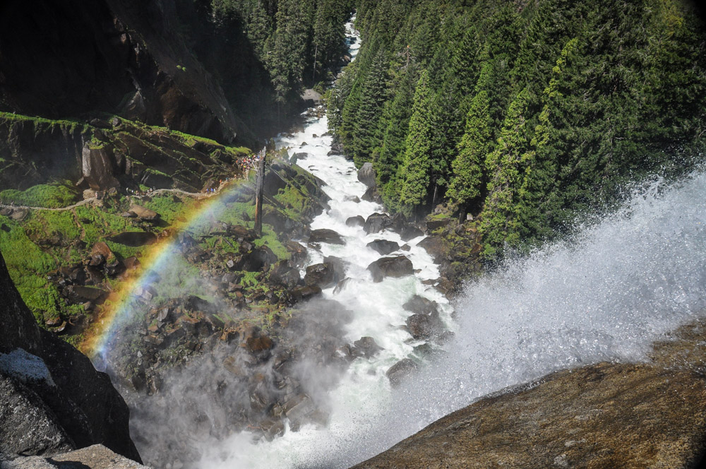 Best Hikes in Yosemite National Park Vernal Falls with a Mist Rainbow
