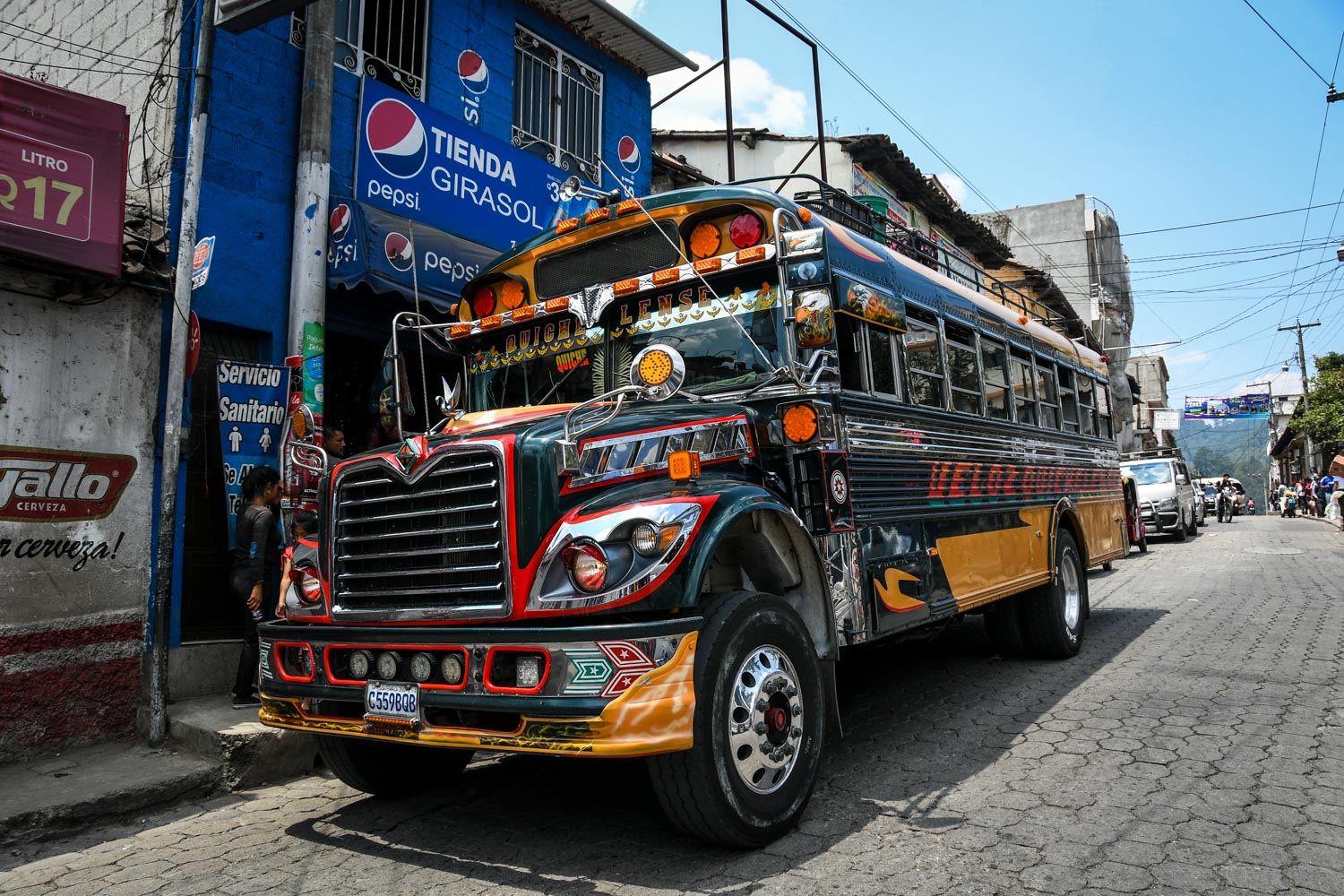 Things to Do in Lake Atitlan: Chicken Bus Guatemala