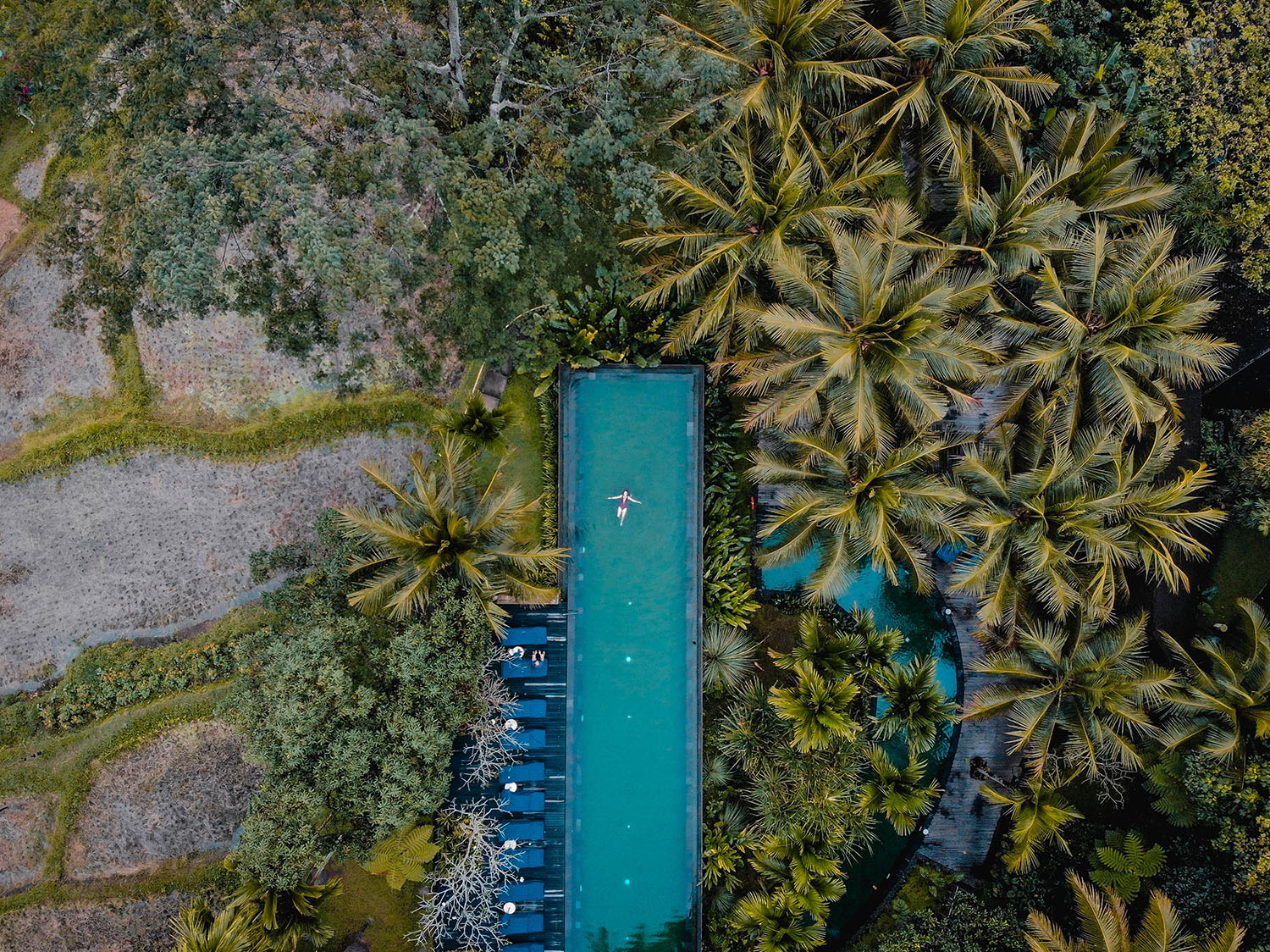 Komaneka at Bisma Ubud Resort Review Drone Photo of Pool