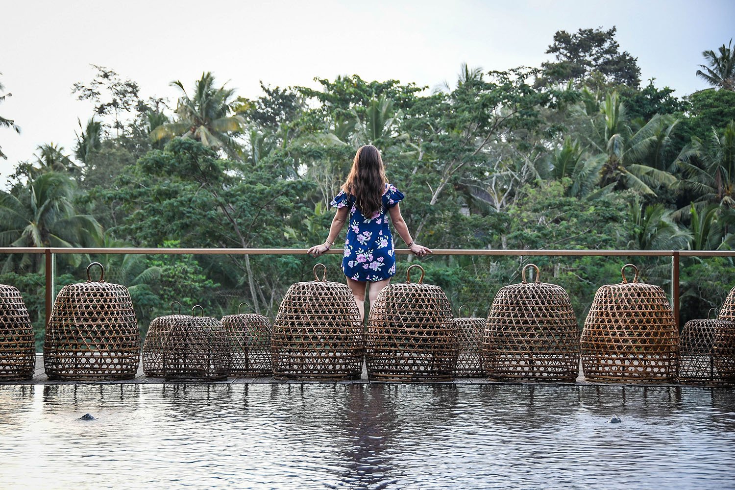 Komaneka at Bisma Ubud Resort Review Pool and Wicker baskets