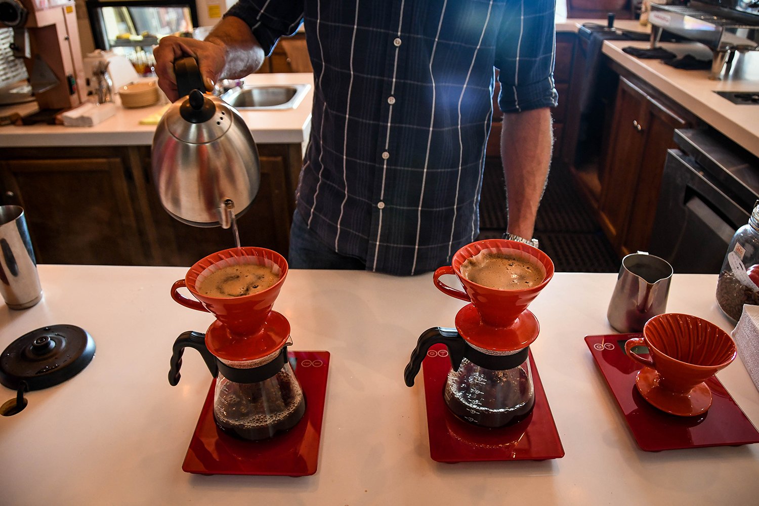 Coffee Tour Honduras Pouring Coffee