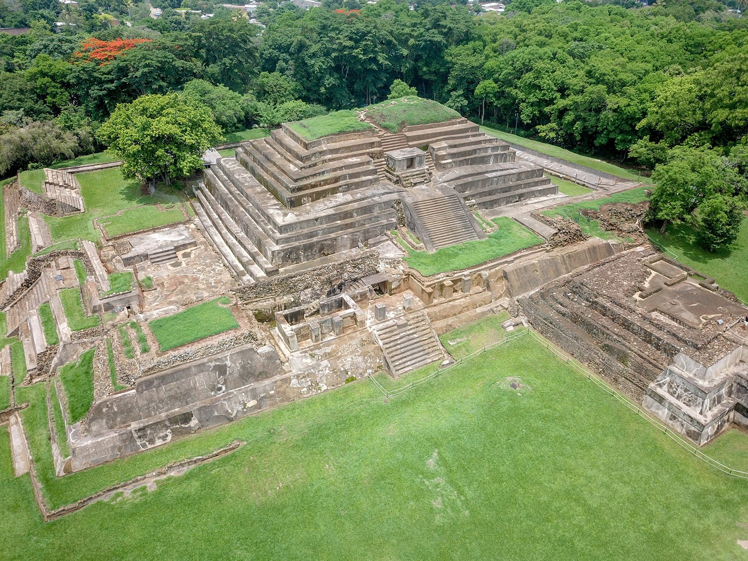 Tazumal from above El Salvador