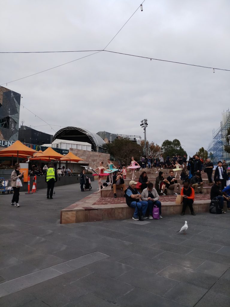 Melbourne Australia Cheap Things to Do Ballerinas at Federation Square