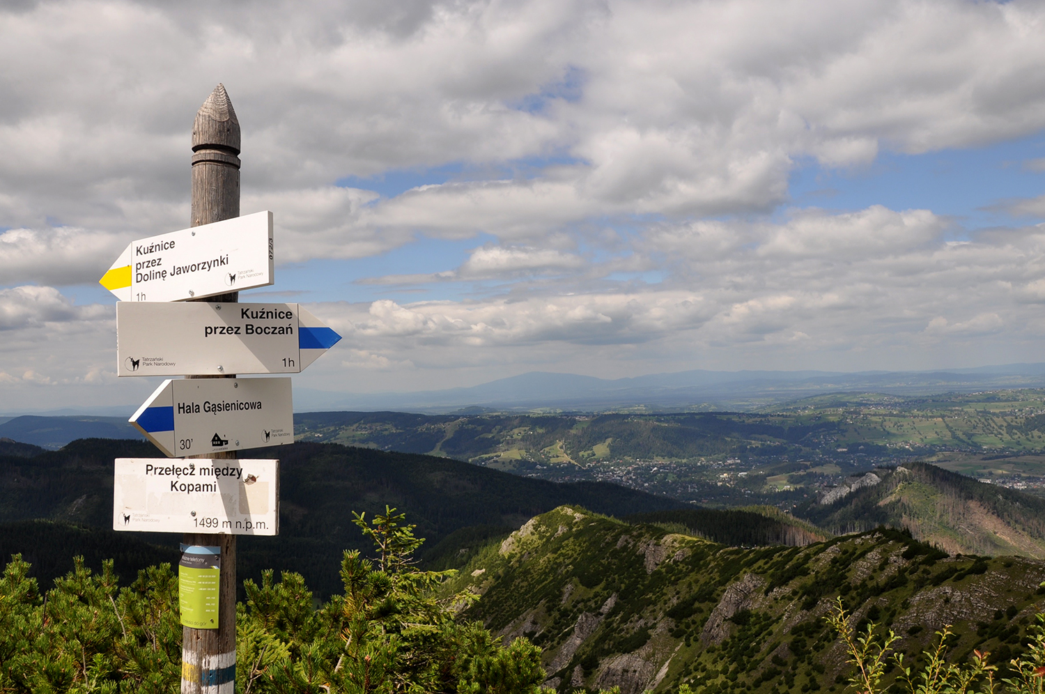 Zakopane Poland Travel Things to Do Hiking Tatra Mountains Signpost
