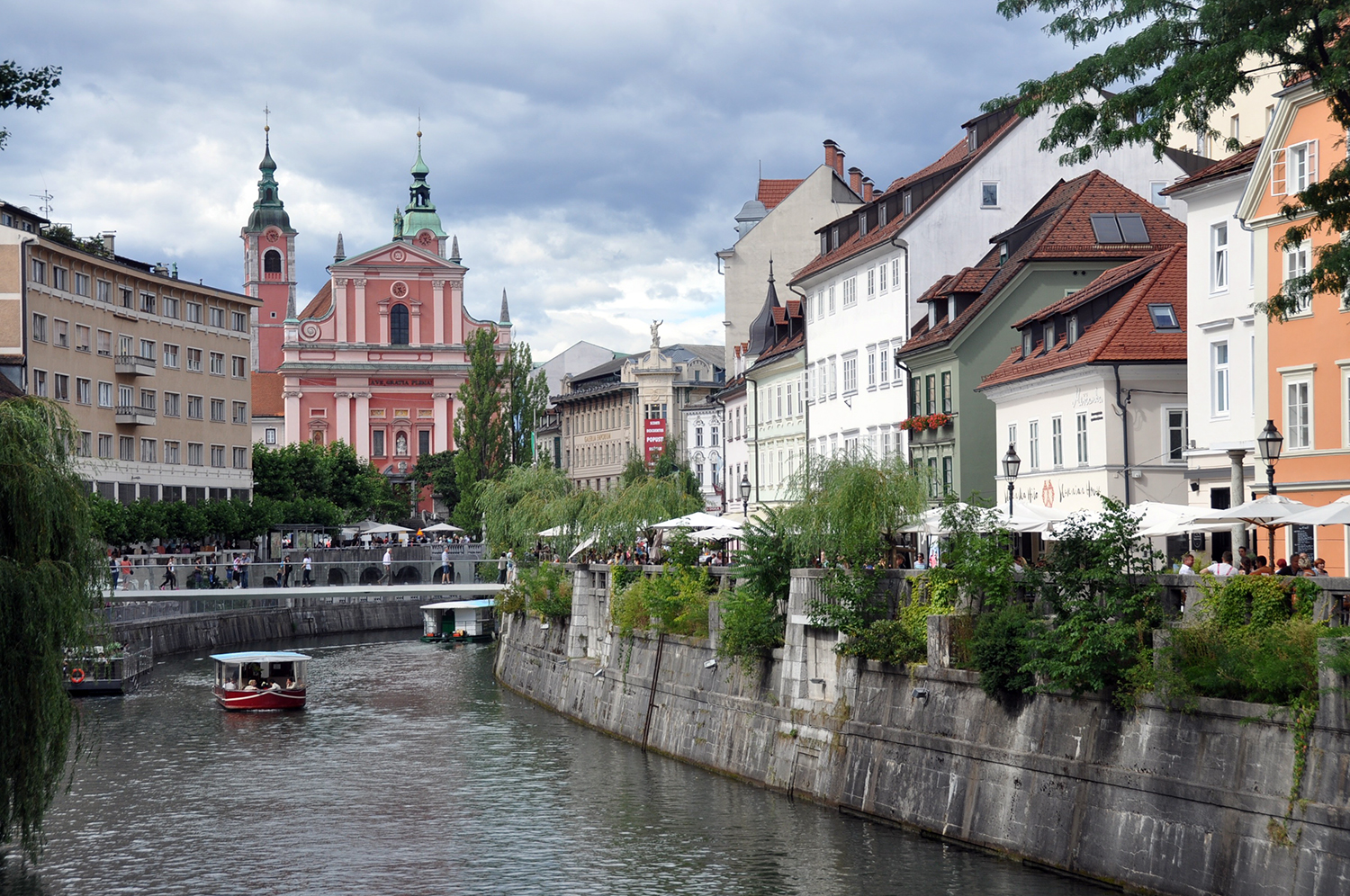 River and Buildings Ljubljana Slovenia Travel