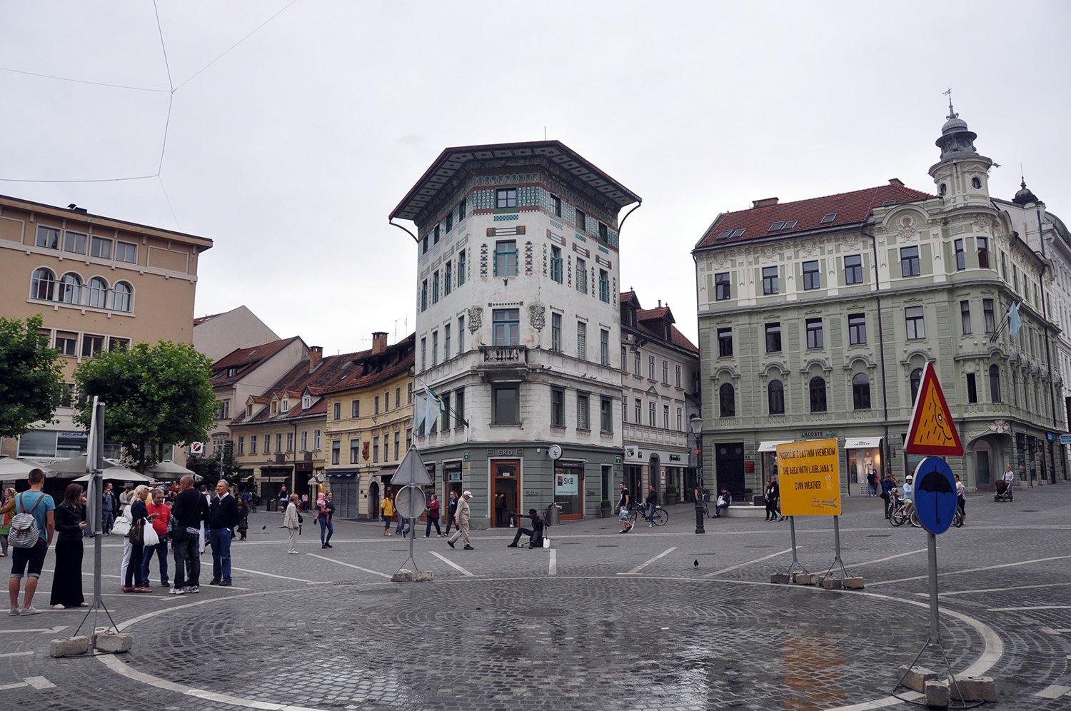 Triple Bridge Square Ljubljana Slovenia Travel